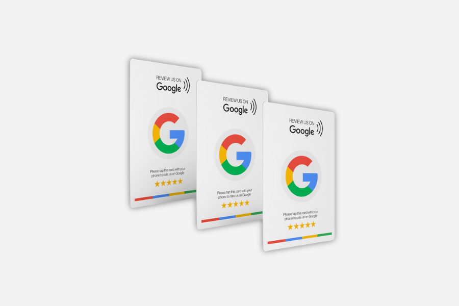 Example of Google Review NFC cards